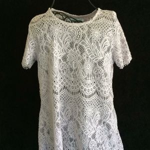 Maurice’s short sleeve lace top Size small